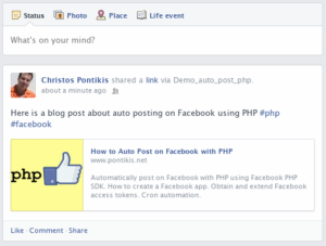 auto post to facebook comments