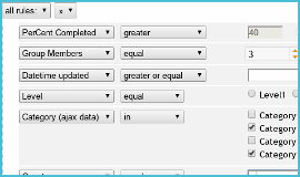 jui_filter_rules - jQuery Data filtering plugin (query builder)