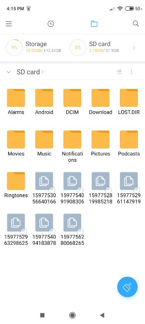 Xiaomi Redmi Note 9 Pro - SD card files