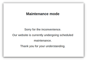 WordPress Maintenance Mode (with and without plugin) - pontikis.net